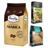 Кофе в зернах, киноа и Лен белый